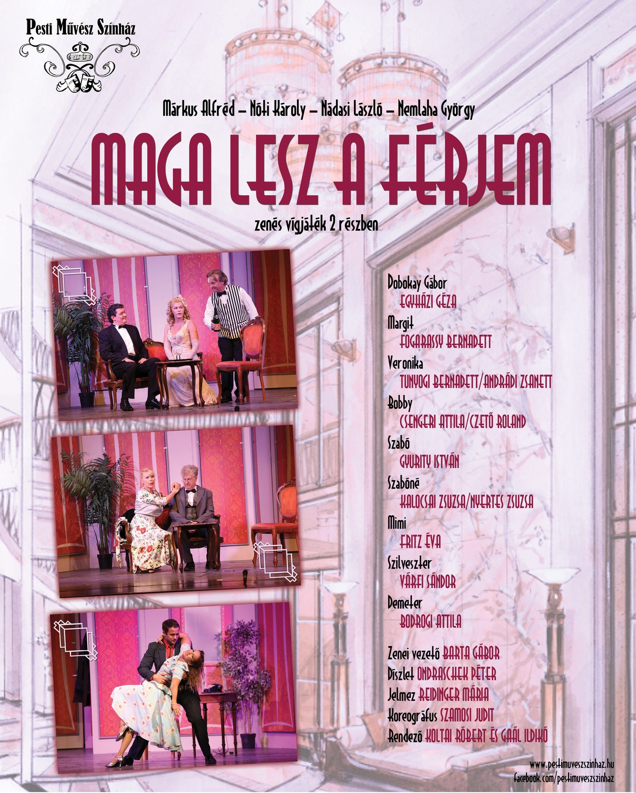 Maga lesz a férjem – a Pesti Művész Színház eredeti előadásplakátja